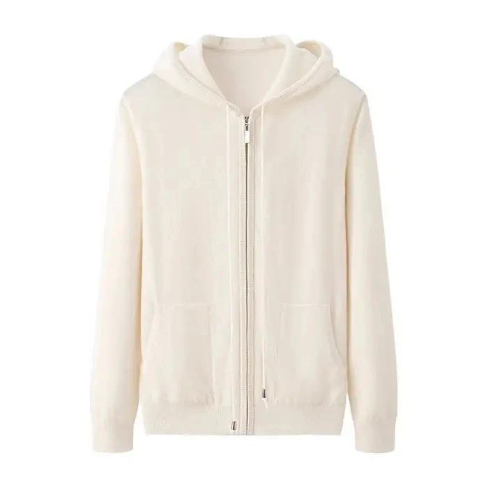 zip-up cashmere hoodie zip-up cashmere hoodie